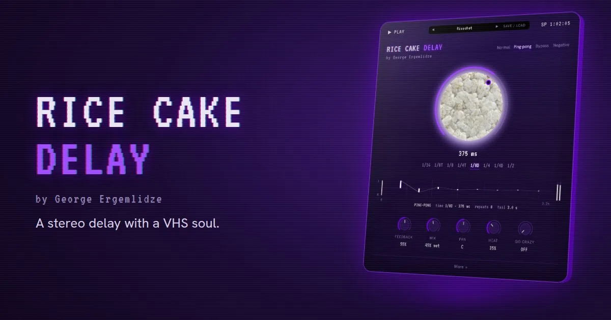 Rice Cake Delay plugin